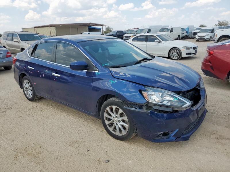 3N1AB7AP0KY236985 - 2019 NISSAN SENTRA S BLUE photo 4
