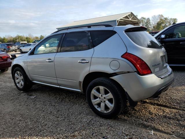 JN8AZ08T56W404432 - 2006 NISSAN MURANO SL SILVER photo 2