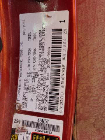 5TFCZ5AN3HX066099 - 2017 TOYOTA TACOMA DOUBLE CAB Tünd qırmızı foto 12