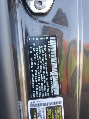 WVWFW7AH2CV007075 - 2012 VOLKSWAGEN EOS LUX Marron photo 12