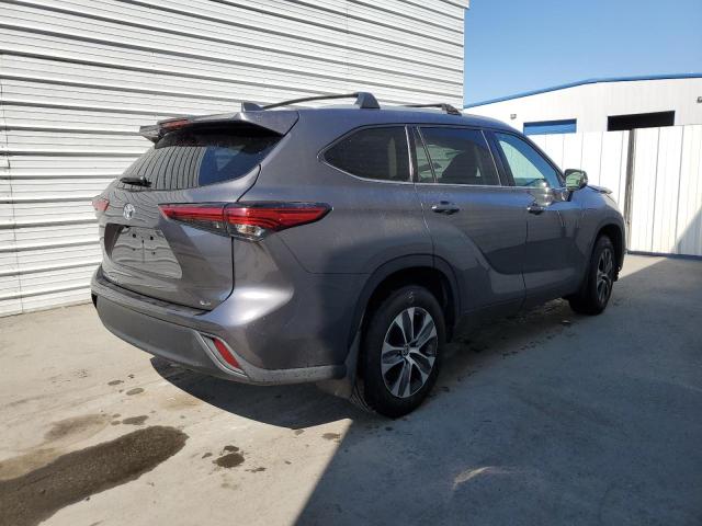 5TDGZRAH8NS560396 - 2022 TOYOTA HIGHLANDER XLE Szary zdjęcie 3