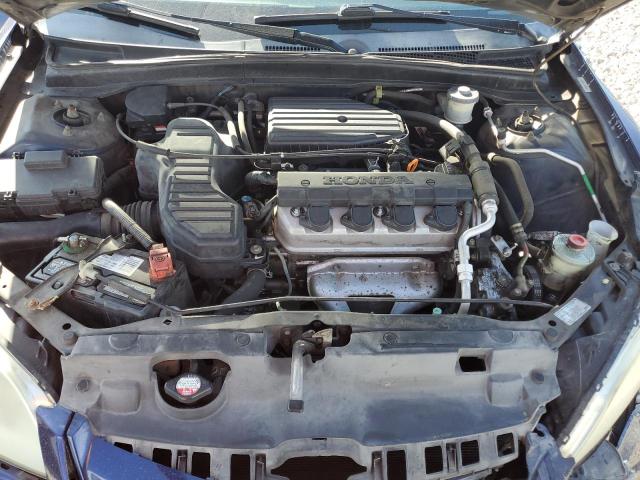 2HGES165X4H624786 - 2004 HONDA CIVIC LX BLUE photo 11