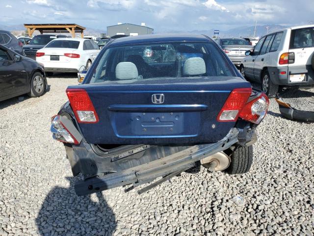 2HGES165X4H624786 - 2004 HONDA CIVIC LX BLUE photo 6
