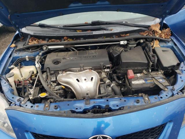 1NXBE4EE3AZ305195 - 2010 TOYOTA COROLLA XRS BLUE photo 11