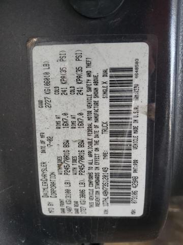 1D7HL48N73S120149 - 2003 DODGE DAKOTA QUAD SLT GRAY photo 12