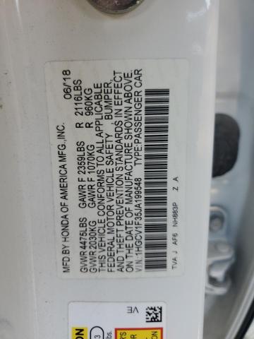 1HGCV1F35JA199548 - 2018 HONDA ACCORD SPORT Ağ foto 12