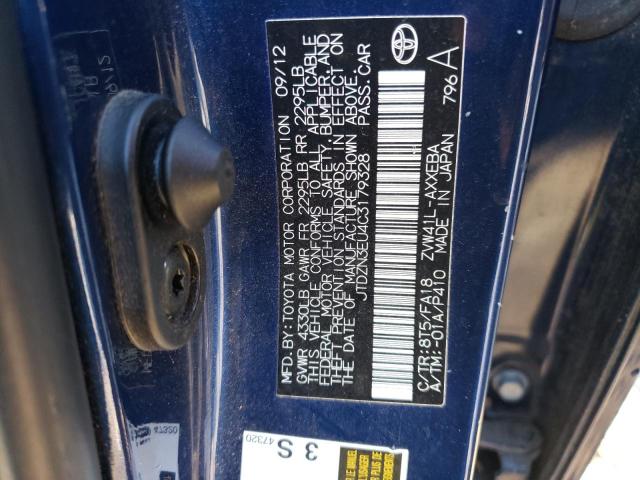 JTDZN3EU4C3179328 - 2012 TOYOTA PRIUS V BLUE photo 12