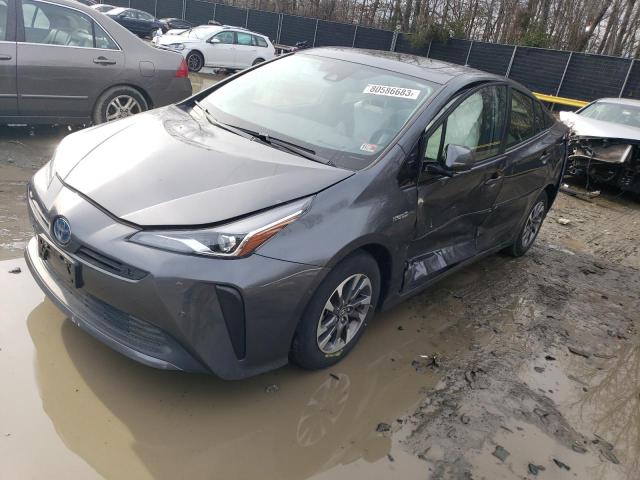 JTDKARFU2L3103640 - 2020 TOYOTA PRIUS L GRAY photo 1