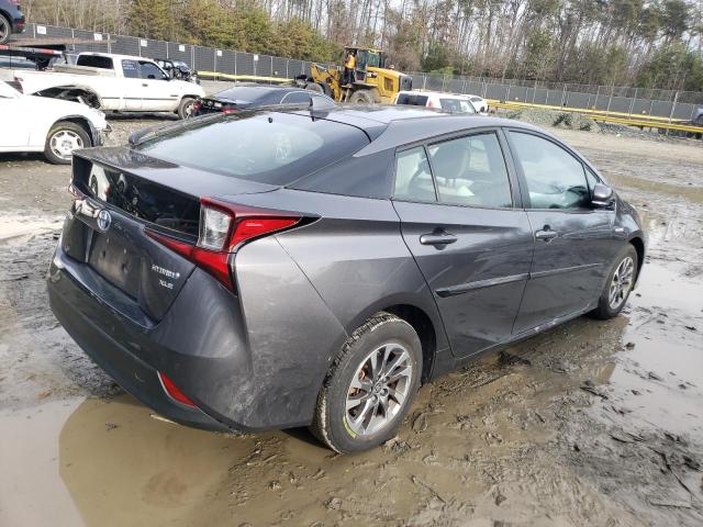 JTDKARFU2L3103640 - 2020 TOYOTA PRIUS L GRAY photo 3