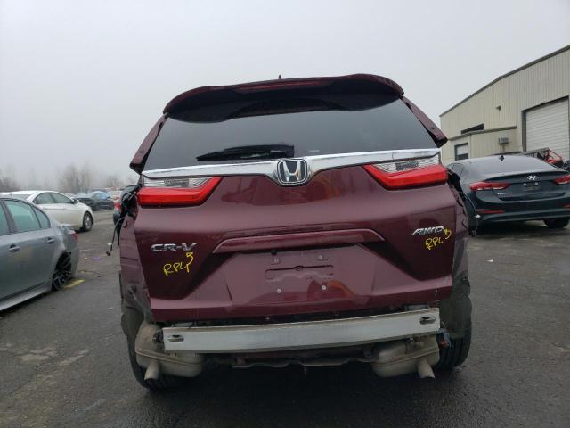 5J6RW2H87HL047297 - 2017 HONDA CR-V EXL BURGUNDY photo 6