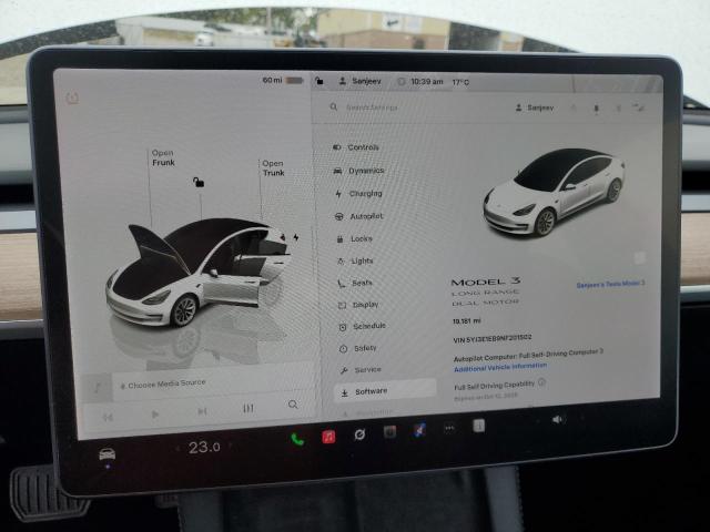 5YJ3E1EB9NF201502 - 2022 TESLA MODEL 3 თეთრი ფოტო 9