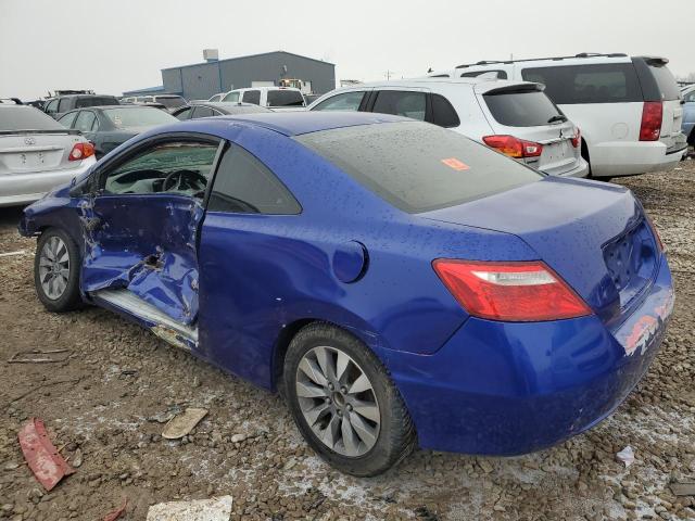 2HGFG12889H522447 - 2009 HONDA CIVIC EX BLUE photo 2