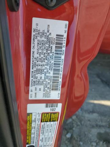5TETX4CN3AZ744832 - 2010 TOYOTA TACOMA ACCESS CAB Rojo foto 12