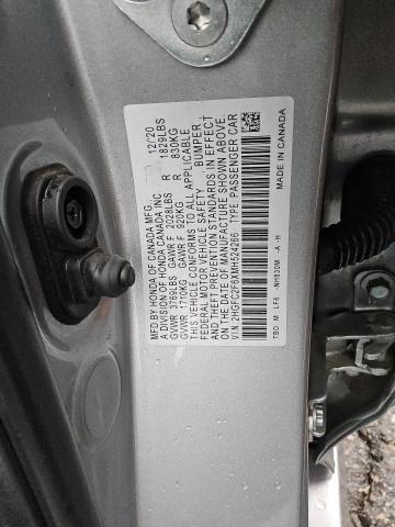2HGFC2F6XMH524266 - 2021 HONDA CIVIC LX SILVER photo 12