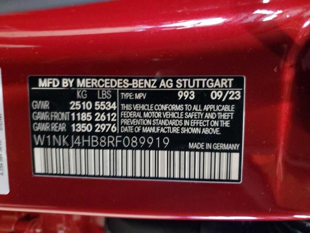 W1NKJ4HB8RF089919 - 2024 MERCEDES-BENZ GLC COUPE 300 4MATIC RED photo 13