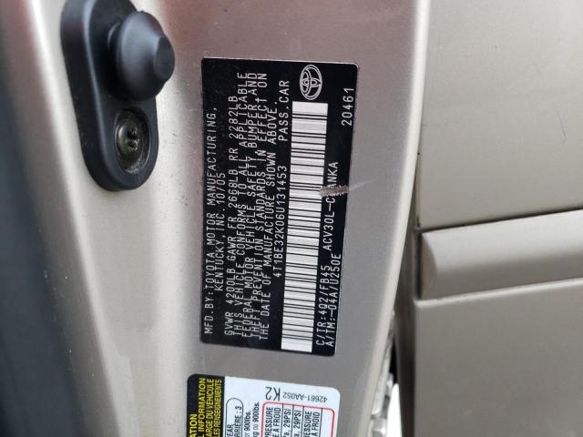 4T1BE32K06U131453 - 2006 TOYOTA CAMRY LE GOLD photo 13