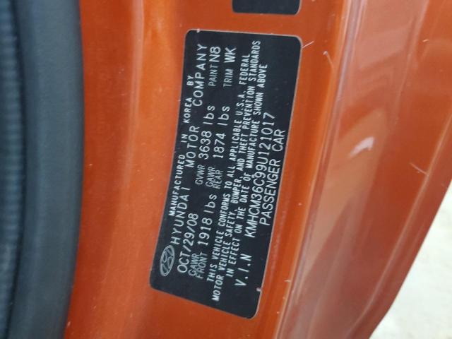 KMHCM36C99U121017 - 2009 HYUNDAI ACCENT GS 红色 照片 12