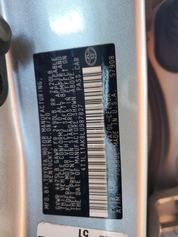 4T1L11AK8LU987827 - 2020 TOYOTA CAMRY LE SILVER photo 12