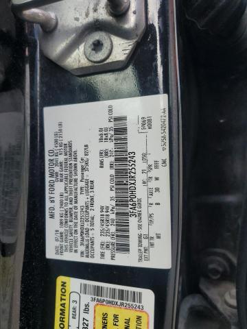 3FA6P0HDXJR255243 - 2018 FORD FUSION SE შავი ფოტო 12