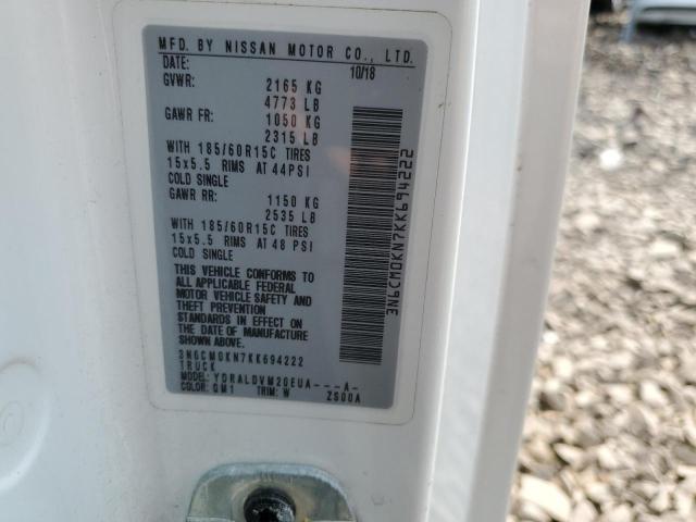 3N6CM0KN7KK694222 - 2019 NISSAN NV200 2.5S WHITE photo 13