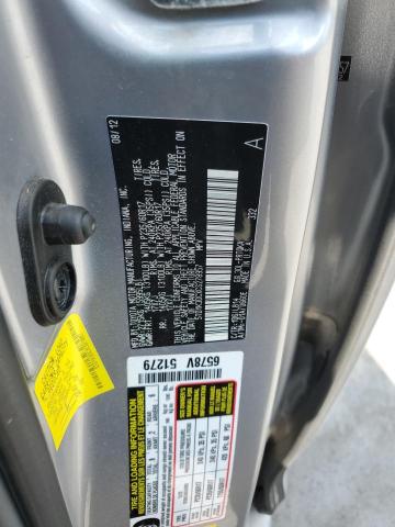 5TDYK3DCXCS278957 - 2012 TOYOTA SIENNA XLE Silber Foto 13