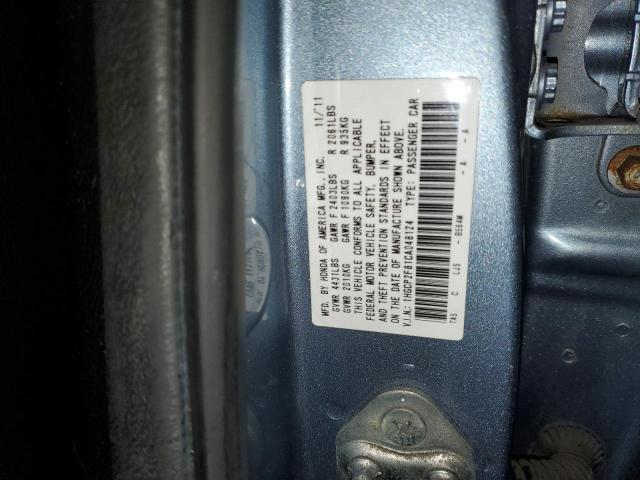 1HGCP2F81CA048124 - 2012 HONDA ACCORD EXL BLUE photo 12