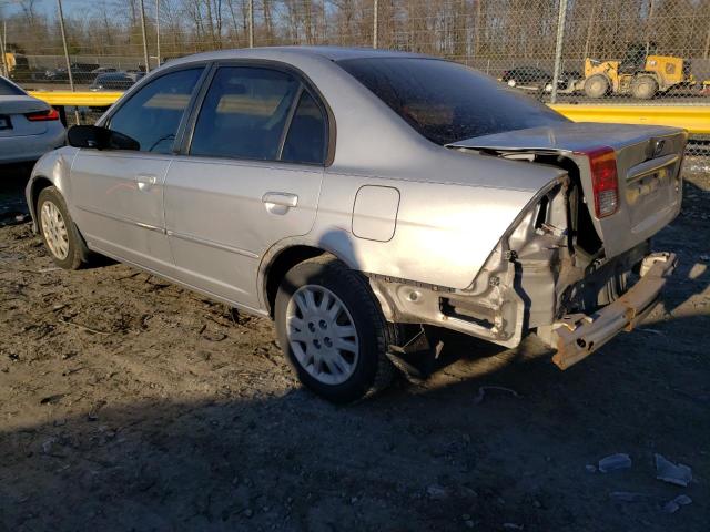 2HGES16675H530004 - 2005 HONDA CIVIC LX SILVER photo 2