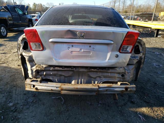 2HGES16675H530004 - 2005 HONDA CIVIC LX SILVER photo 6