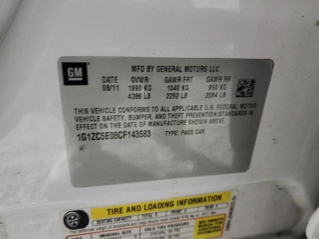 1G1ZC5E08CF143583 - 2012 CHEVROLET MALIBU 1LT 白色 照片 12