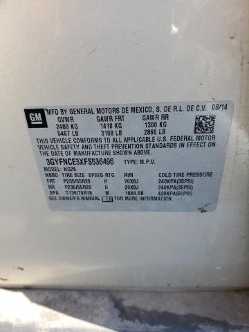 3GYFNCE3XFS536496 - 2015 CADILLAC SRX PERFORMANCE COLLECTION Crème photo 13