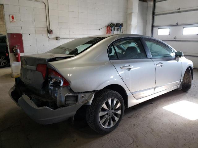 19XFA16869E011793 - 2009 HONDA CIVIC EX SILVER photo 3