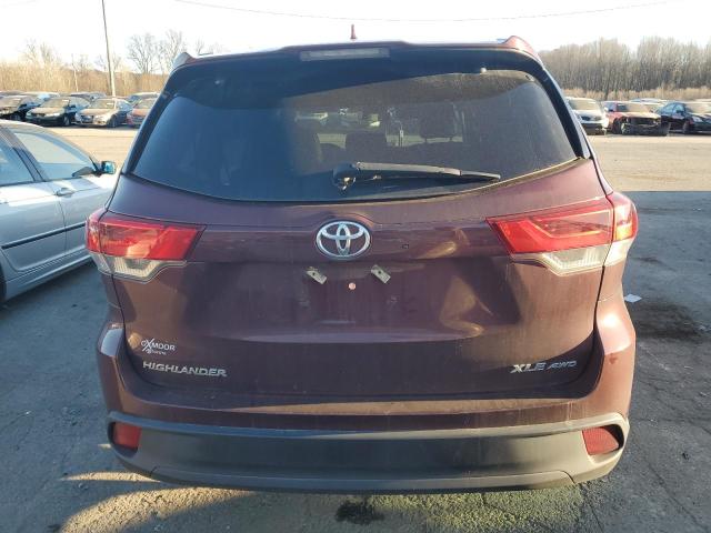 5TDJZRFH3KS941728 - 2019 TOYOTA HIGHLANDER SE BURGUNDY photo 6