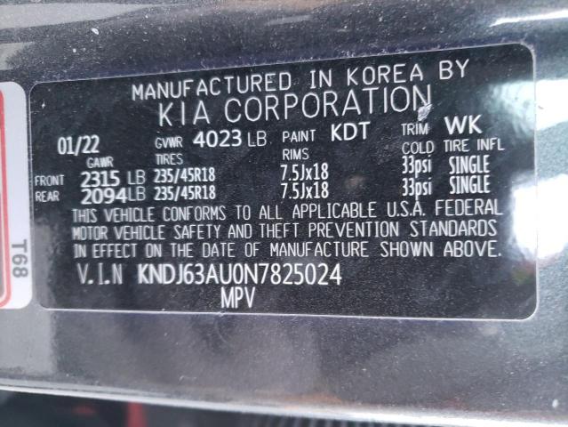 KNDJ63AU0N7825024 - 2022 KIA SOUL GT LINE GRAY photo 14