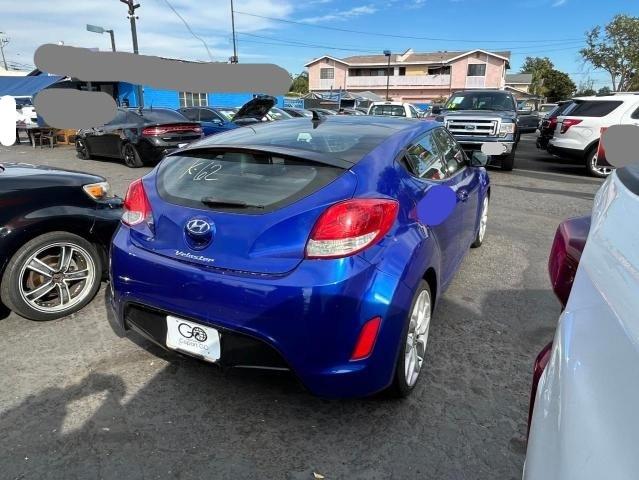 KMHTC6AD7DU101278 - 2013 HYUNDAI VELOSTER BLUE photo 4