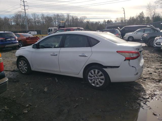 3N1AB7AP0FL665532 - 2015 NISSAN SENTRA S WHITE photo 2