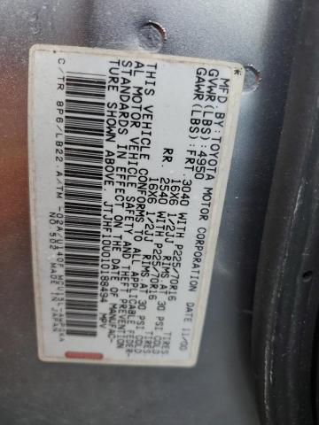 JTJHF10U010188494 - 2001 LEXUS RX 300 SILVER photo 14