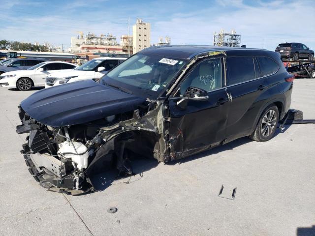 5TDGZRAH0MS036173 - 2021 TOYOTA HIGHLANDER XLE BLACK photo 1