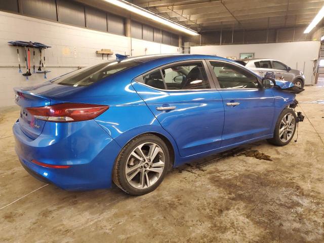 KMHD84LF3HU352670 - 2017 HYUNDAI ELANTRA SE BLUE photo 3