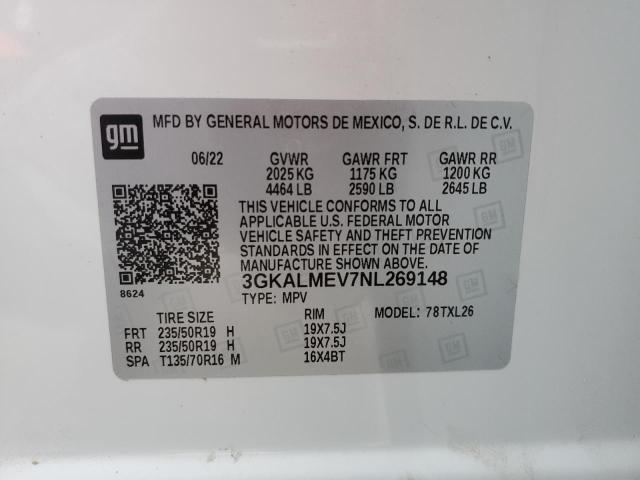 3GKALMEV7NL269148 - 2022 GMC TERRAIN SLE WHITE photo 13