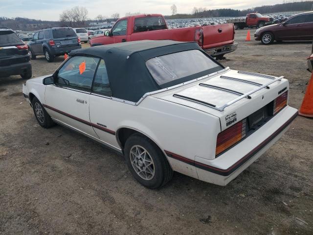 1G1JE67W0F7166157 - 1985 CHEVROLET CAVALIER TYPE 10 WHITE photo 2