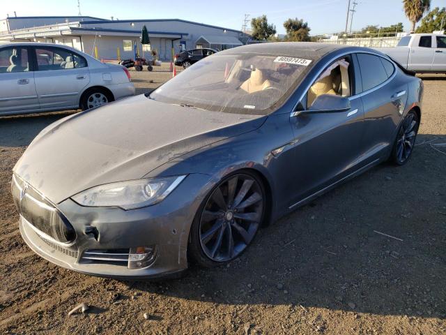 5YJSA1DP3CFP02726 - 2012 TESLA MODEL S Մոխրագույն լուսանկար 1