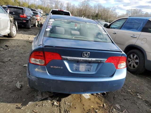 2HGFA16689H509031 - 2009 HONDA CIVIC LX-S BLUE photo 6