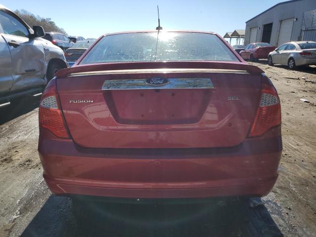 3FAHP0JA6CR353200 - 2012 FORD FUSION SEL RED photo 6