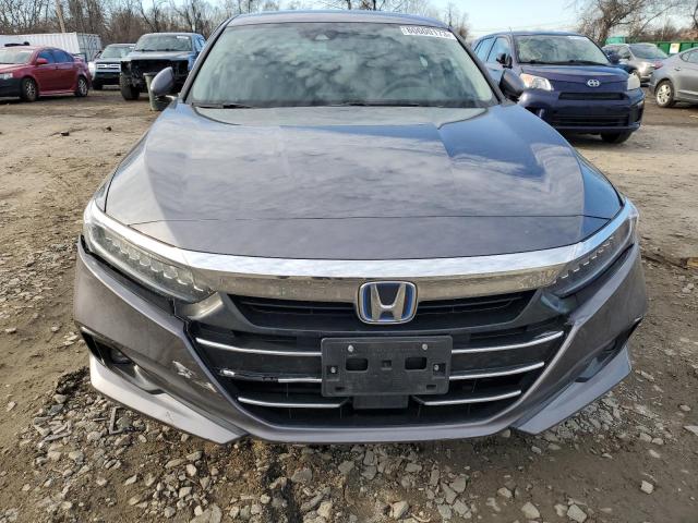 1HGCV3F46MA022337 - 2021 HONDA ACCORD HYBRID EX GRAY photo 5