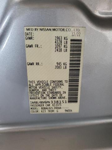 1N4BL4BV6PN338151 - 2023 NISSAN ALTIMA S SILVER photo 12