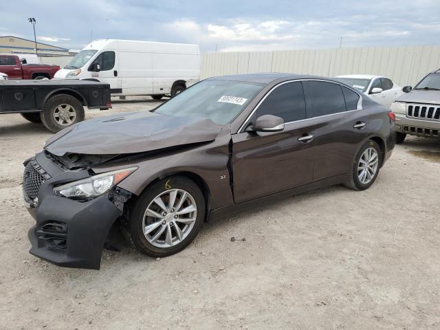 JN1BV7AP2EM689170 - 2014 INFINITI Q50 BASE BROWN photo 1