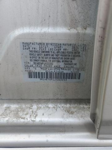 3N1AB7AP1JY222253 - 2018 NISSAN SENTRA S 灰色 照片 12