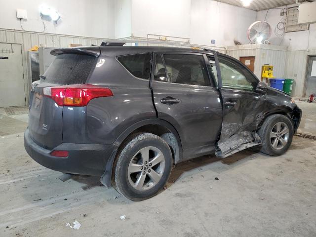 JTMRFREV9FD133744 - 2015 TOYOTA RAV4 XLE GRAY photo 3