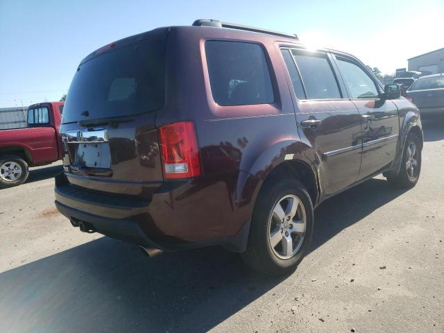 5FNYF3H44AB016084 - 2010 HONDA PILOT EX BURGUNDY photo 3