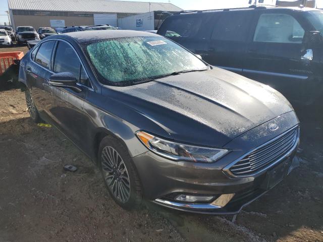 3FA6P0T99HR350180 - 2017 FORD FUSION SE GRAY photo 4